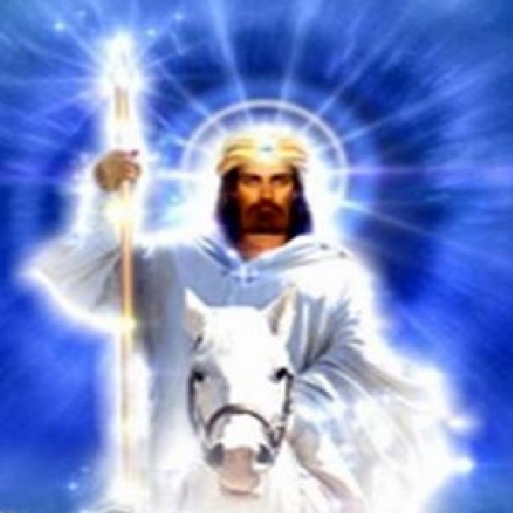 El Morya en caballo blanco