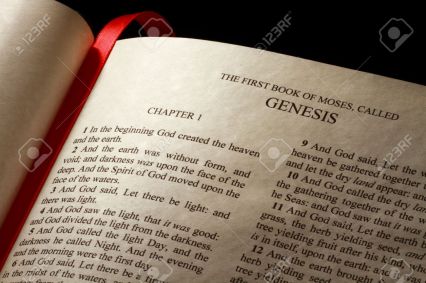 12598026-Chapter-1-of-the-Book-of-Genesis-in-the-Old-Testament-of-the-Holy-Bible-Stock-Photo