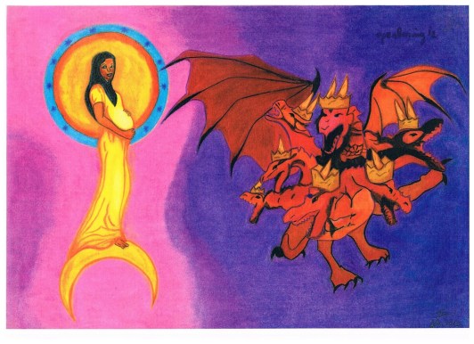 hoofdstuk 12 ; de vrouw en de draak, strijd in de hemel