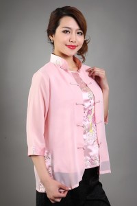 High-Fashion-font-b-Pink-b-font-Female-font-b-Silk-b-font-Chiffon-Blouse-Embroidery