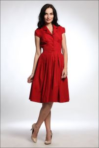Red-Fashion-Ladies-Casual-Dresses-And-Fashion-Model-Photography