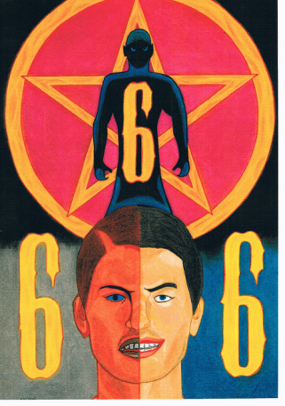 Lucifer, de satan met symbool 666. Deels reeds geïncarneerd in de antichrist