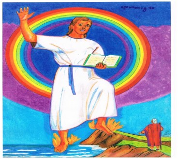 Openbaring hoofdstuk 10 : De verkondiging van De Blijde Boodschap